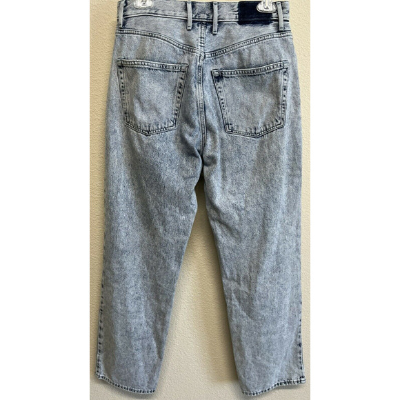 Aritzia Wilfred Free Jeans Size 4 High Waisted Acid Wash Straight Leg - Picture 6 of 6